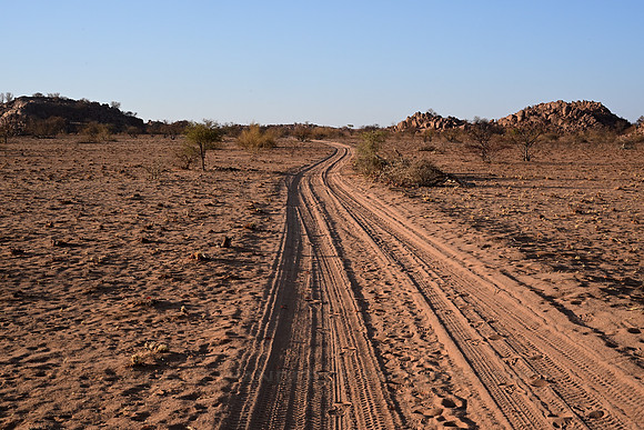 Sandy track in Damaraland