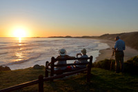 Sunset view of Brenton-on-sea beach