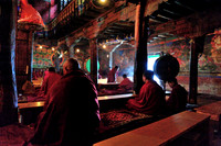 Monks in morning prayer