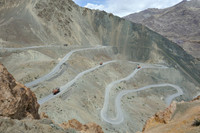Trucks negotiating switchbacks