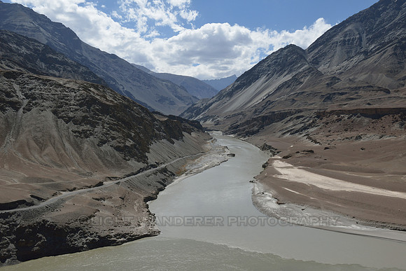 Confluence of Indus and Zanskar rivers