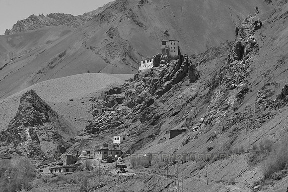 Shang Sumdo gompa on the top the hill