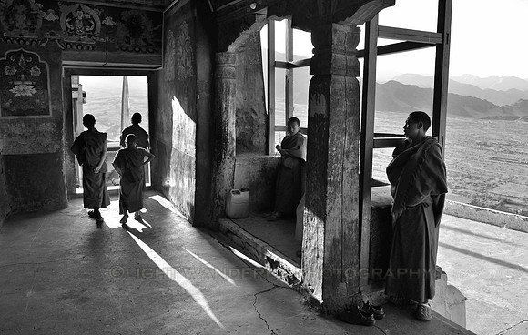 Young monks in Thiksey gompa