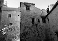 Ladakh - high altitude desert region in Indian Himalayas, Black & White