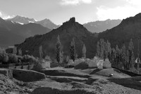 Ruins of Shey fort on top of the ridge