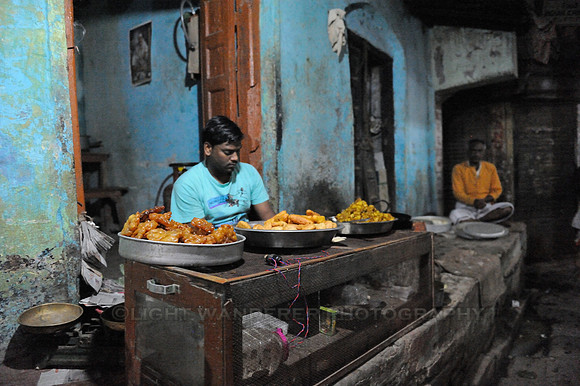 Snack shop selliing samosas