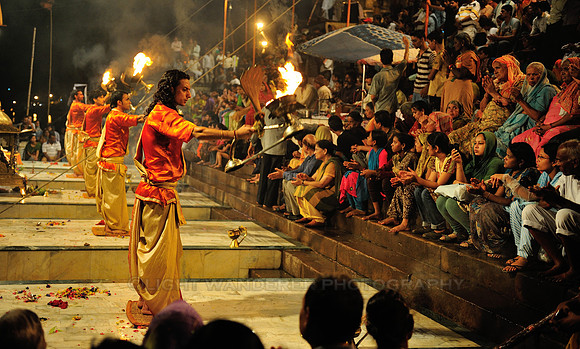 Evening puja by Ganges river