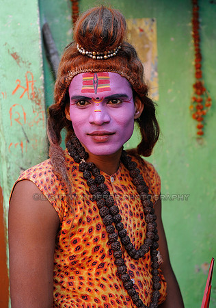 Man dressed as Shiva