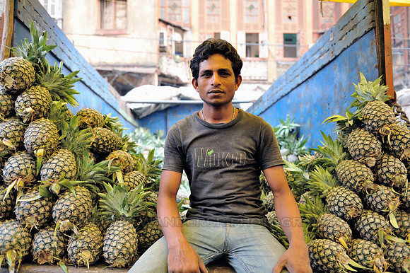 Fruit market seller