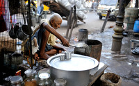 Chai wallah making tea