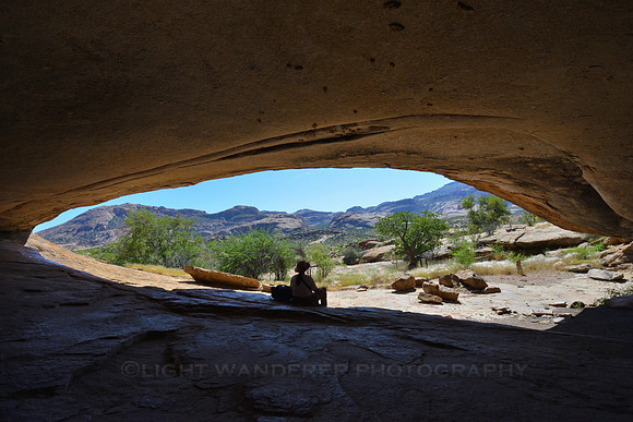 Resting at the Philipp's Cave at Erongo Mountains