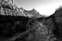 People walking by the side of Virgin river