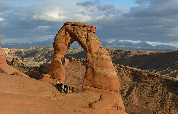 Posing in front of Delicate Arch