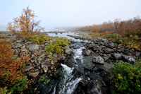 Quiet, foggy morning of September
