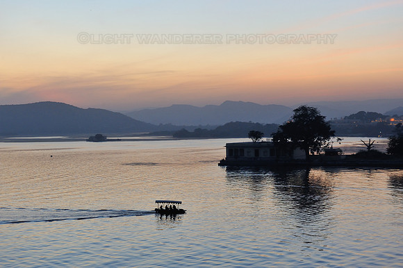 Sunset cruise on Lake Pichola, Udaipur