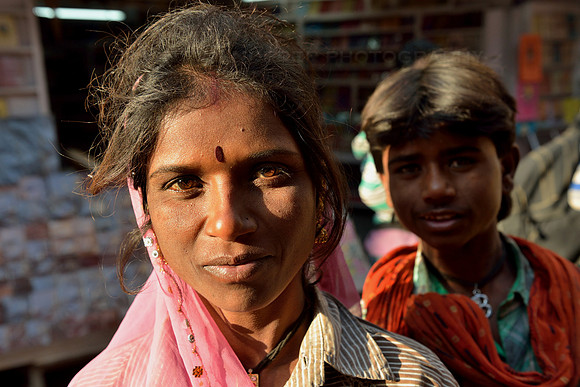 Portrait of sister with younger brother