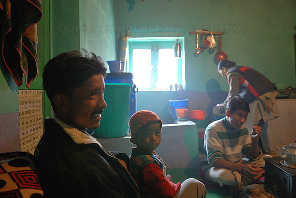 Visiting local family for tea