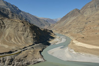 Confluence of Indus and Zanskar rivers