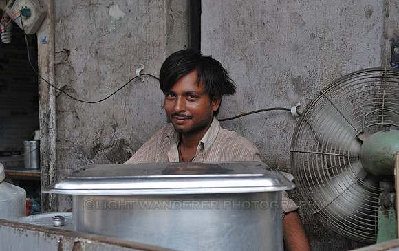 Portrait of a street food seller