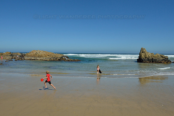 Two kids on the beach