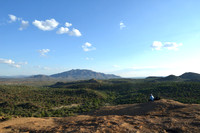Meditating in inspiring setting