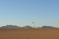 Hot air balloons over the desert