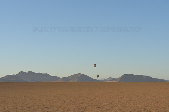 Hot air balloons over the desert