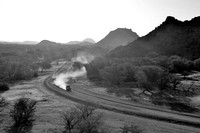Toyota Landcruicer on dirt road near Twyfelfontein