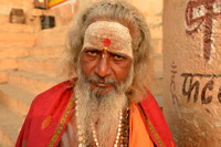 Sadhu with white forehead
